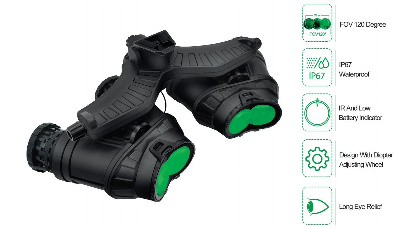 Линду Оптика, четырехглазый телескоп, усилитель изображения, ночные очки 1x